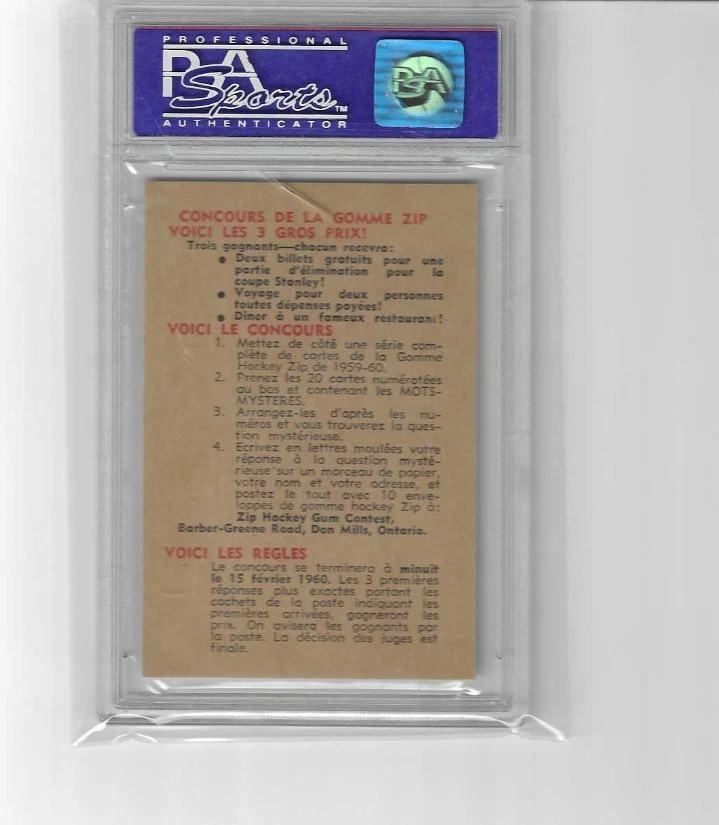 Tarjetas deportivas - 1959 Parkhurst Johnny Bower "Bower in Action" PSA 8 ¡¡¡Casi nuevo-como nuevo!!!! Foto 3 de 3