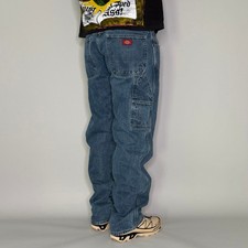 Vintage Y2K Dickies Carpenter Jeans 36x34 Baggy Fit Dark Wash