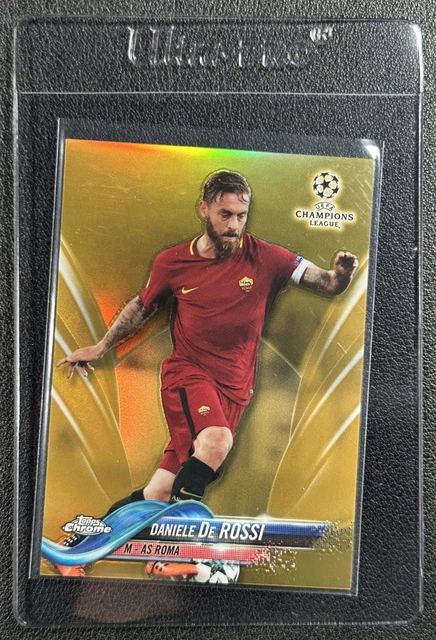 DANIELE DE ROSSI 2017 TOPPS CHROME UCL #63 GOLD REFRACTOR 3/50 ROMA