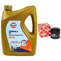 MotoröL Set Gulf Formula FS 5W-30 4 Liter + ÖLfilter FüR Ford Fiesta IV Volvo