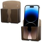 2 PCS Transparent Black Wall Mount Phone Holder with Charging Hole for Bed