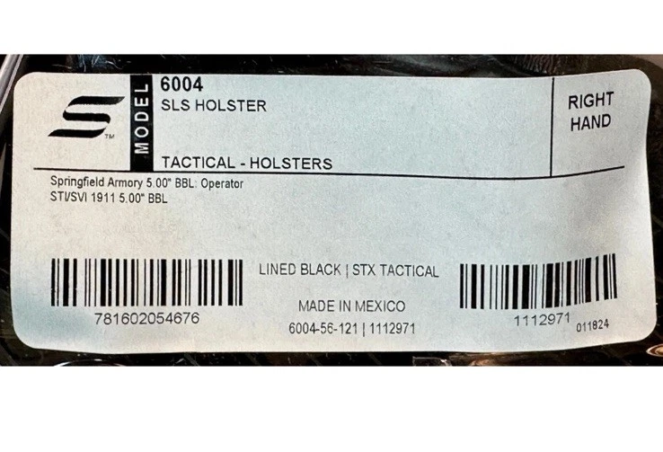 Safariland® 6004 SLS™ STX Tactical Black RH Leg Rig Holster, 1911 5" WITH RAIL - Image 4 of 4