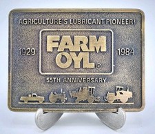1984 Farm Oyl Agricultural Lubricants Belt Buckle - 55 Year Anniversary  BB-6