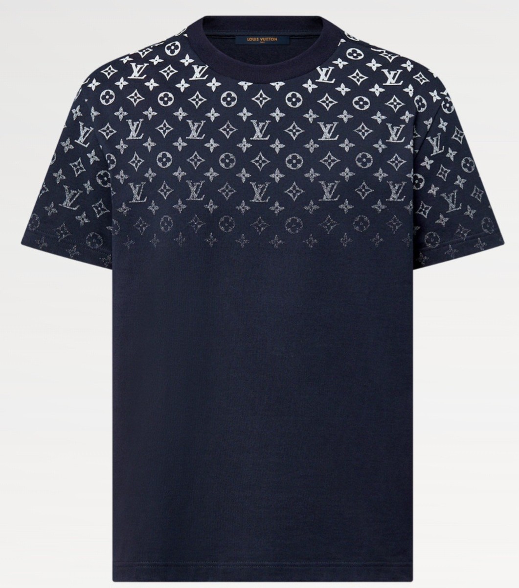 Louis Vuitton Monogram Gradient T-shirt in blue cotton Size M AUTH