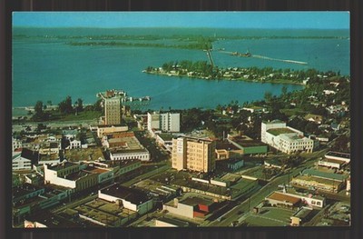 Unposted Downtown Sarasota On Florida Sunny West Coast Postcard Vtg
