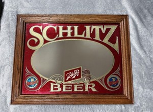 アンティークパブミラー　壁掛け　SCHLITZ BEER ヴィンテージ 大きめ鏡 Schlitz Beer Mirror | eBay