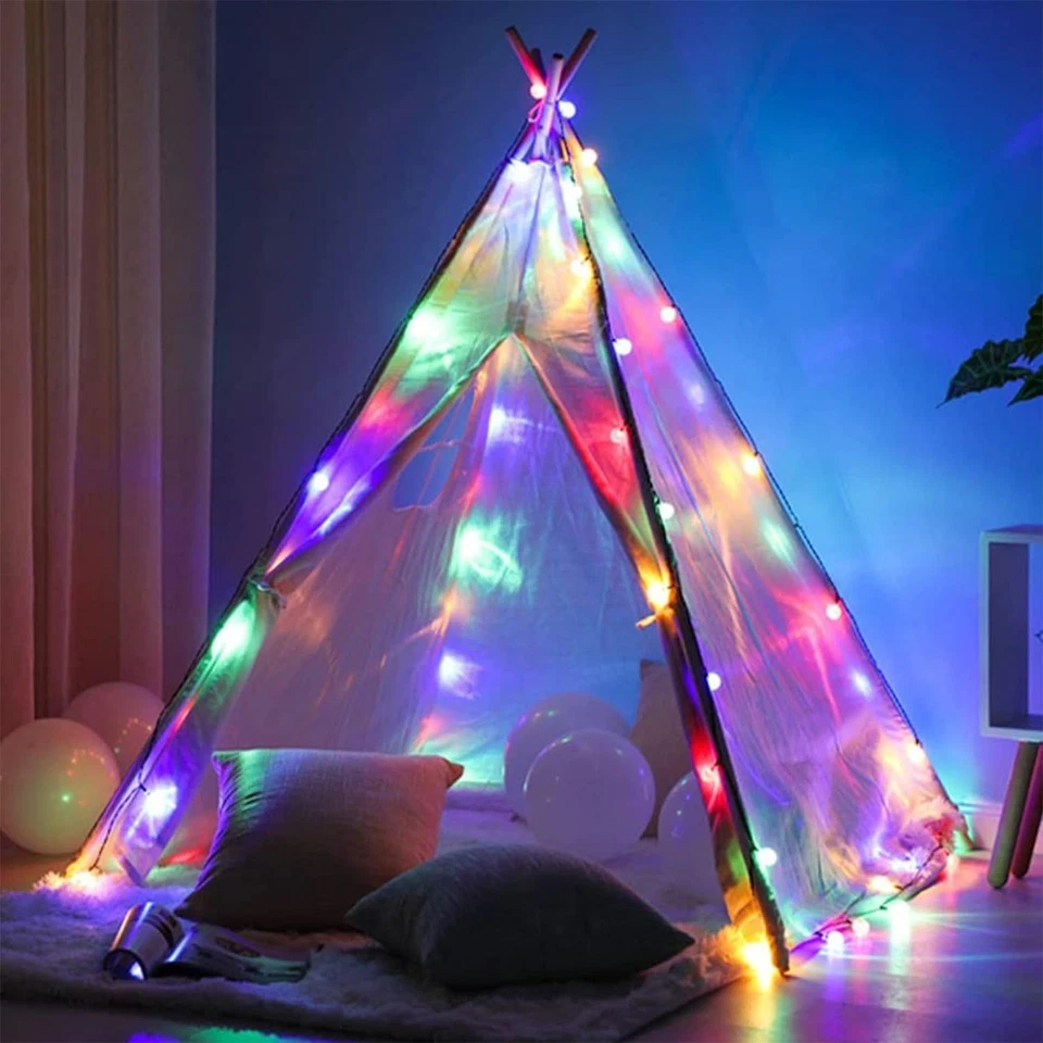 30/50/60 LED Battery Operated Wire String Fairy Lights Christmas Decor Remote - Image 4 of 4