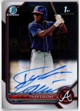2022 Bowman Chrome Prospect Autographs TYLER COLLINS #CPA-TCS Braves Auto 1st
