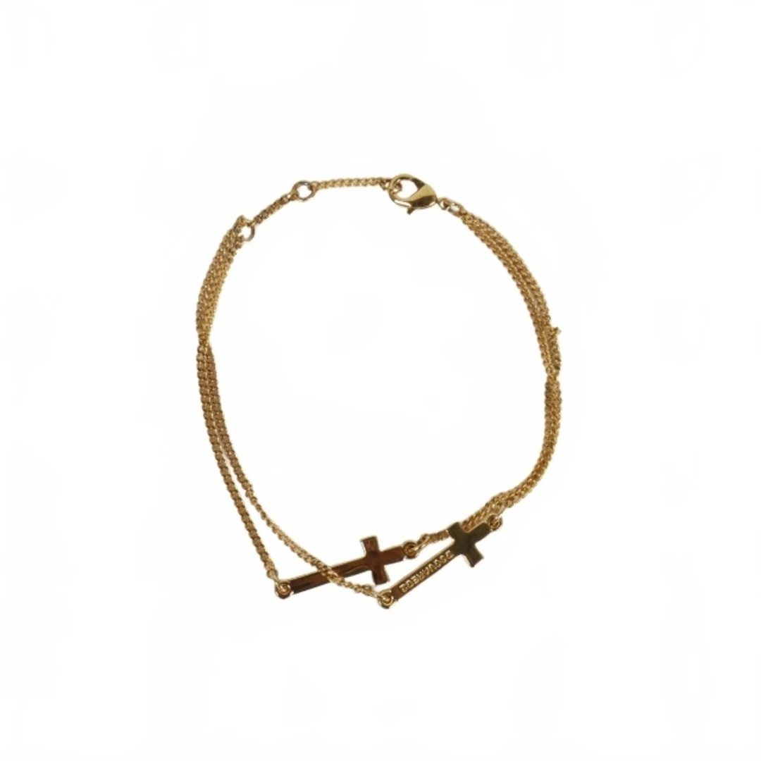 Bracciale DSQUARED DSQUARED2 22SS Catena Motivo Doppia Croce M Oro S82ar0002