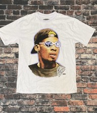 New 90  s Style Dennis Rodman White Shade T shirt Men  s Lg No Tags 