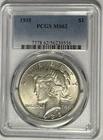1935 PEACE DOLLAR PCGS MS 62