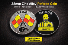38mm Zinc Alloy Referee Coin – Heads/Tails Match Toss Coin – The Referee Forum