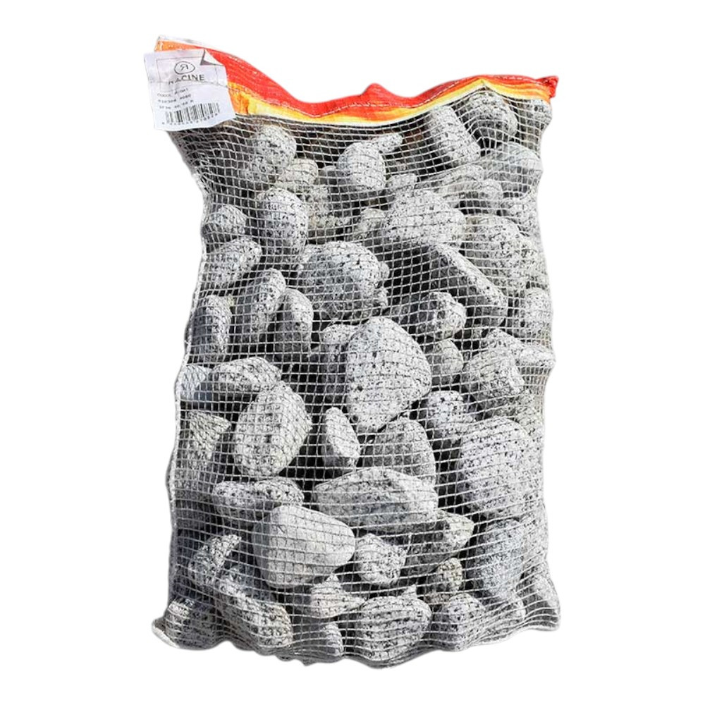 Paillage minéral galet marbre pigat 40-60mm sac 20 kg pour décoration extérieure