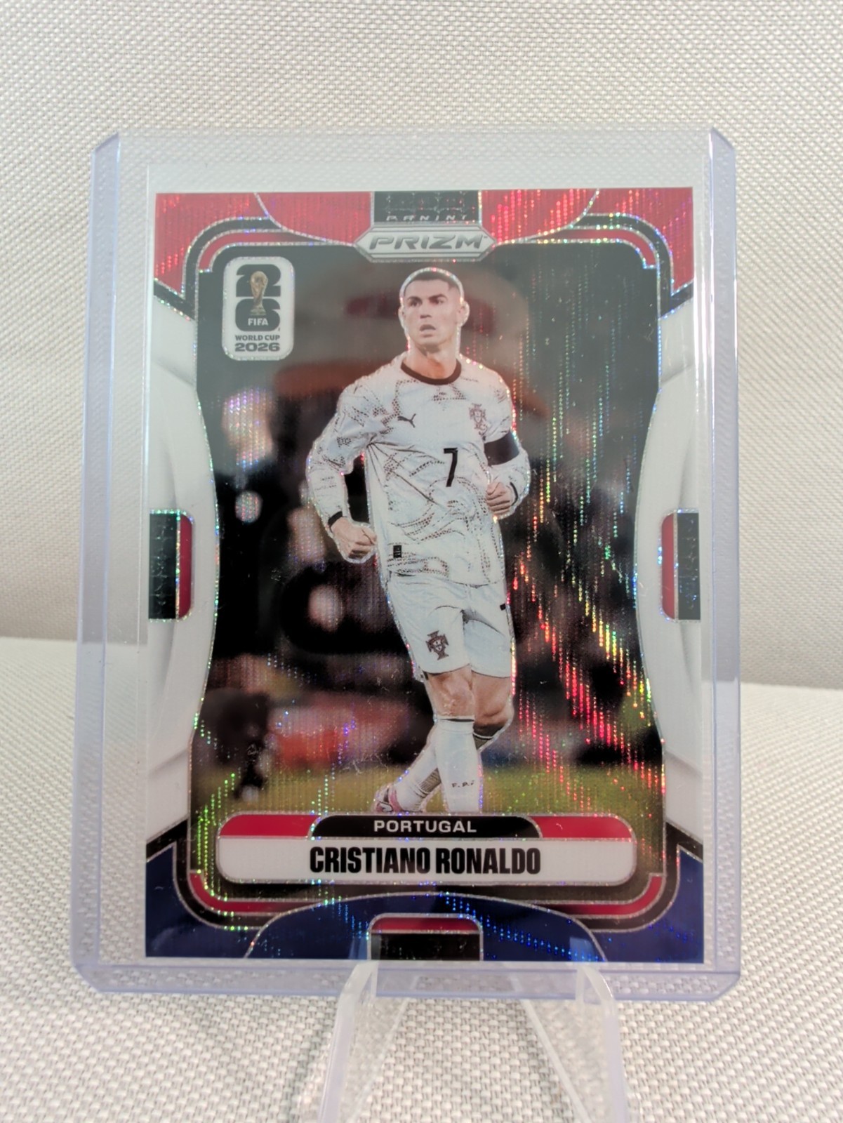 Cristiano Ronaldo 2026 Panini Prizm FIFA World Cup Red White & Blue SP #367