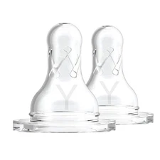 Dr Brown's Natural Flow Silicone Nipples Pack Of 2 Standard Bottle Replacement