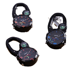 3-in-1 Outdoor Keychain Watch Compass Luminous Analog for Hiking Camping EDC