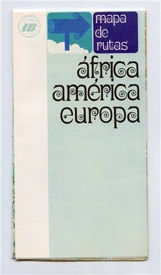Iberia Air Lines of Spain Route Maps Africa America Europe Caravelle DC-9 DC-8 