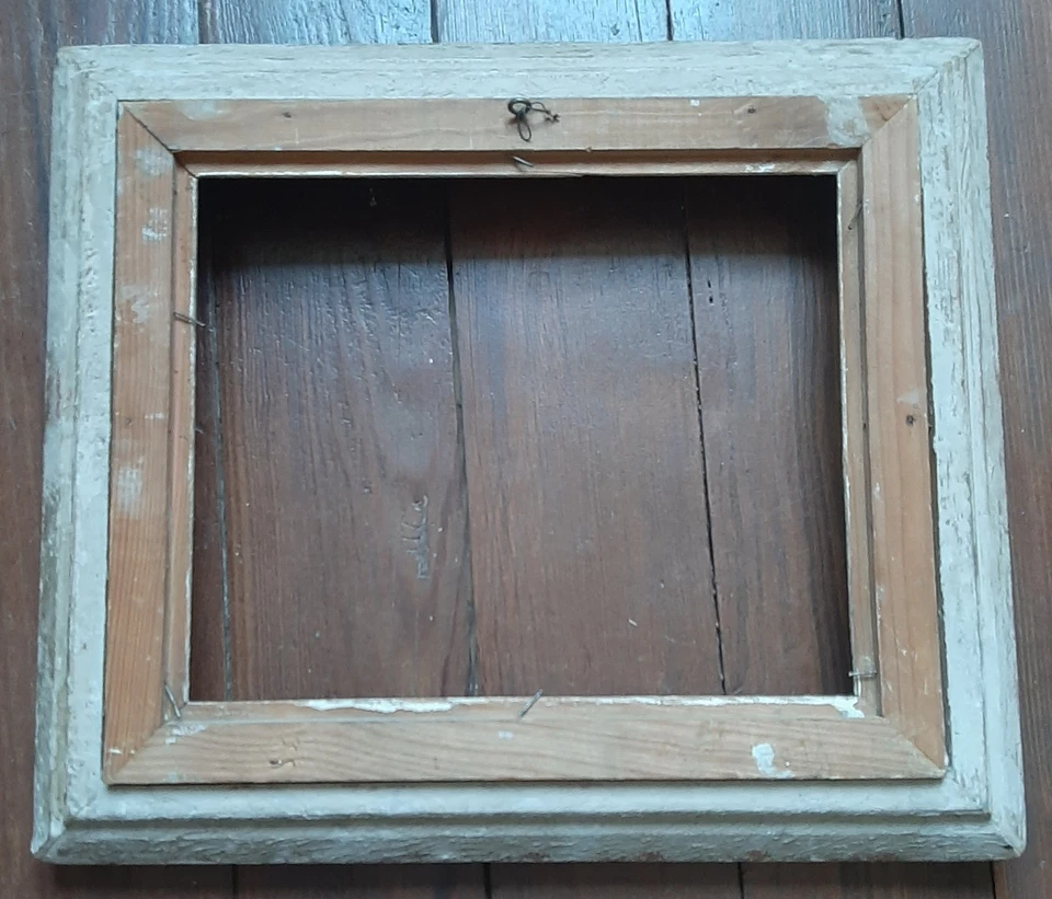 Cadre ancien bois sculpté/3 F**27 x 22 cms - Photo 4/4