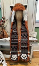 SpiritHoods Asian Tribal Red Panda Spirit Hood Rave Hat Jungle Bear Zoo Kawaii 