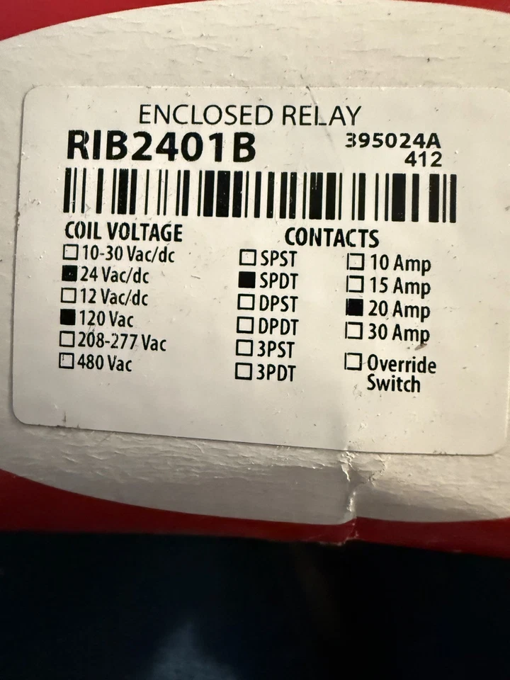 Functional Devices-Rib Rib2401b Enclosed Pre-Wired Relay, 20A At 277Vac, Spdt, - Image 2 of 4