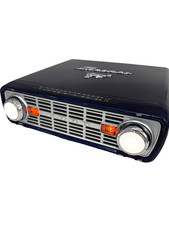 Ion Ford Mustang LP Turntable 4-in-1 Classic Car Record Player Radio, Blue