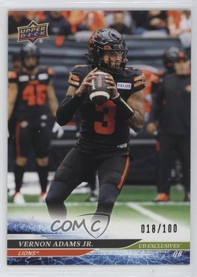 2025 Upper Deck CFL Exclusives 18/100 Vernon Adams Jr #40 00tt