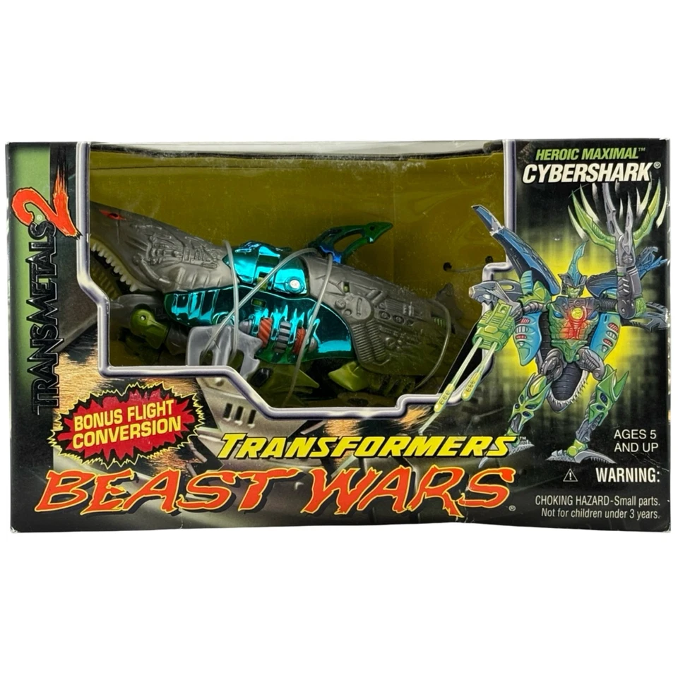 Transformers Beast Wars Transmetals 2 CYBERSHARK Action Figure 1998 NIB - Image 1 of 4