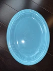 Vintage Fiestaware Oval Serving Platter Dish Turquoise 12.5" Mid Century HLC