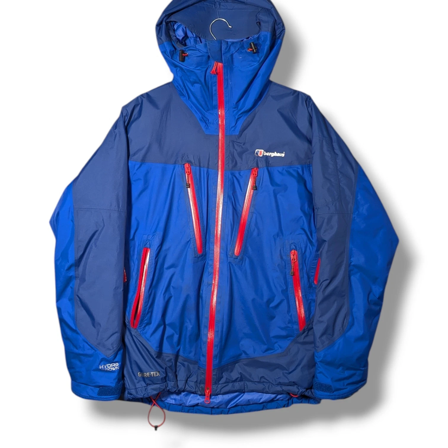 Berghaus Hydrodown 700 Goretex Jacket Mens Small Blue Down Fill Waterproof Coat