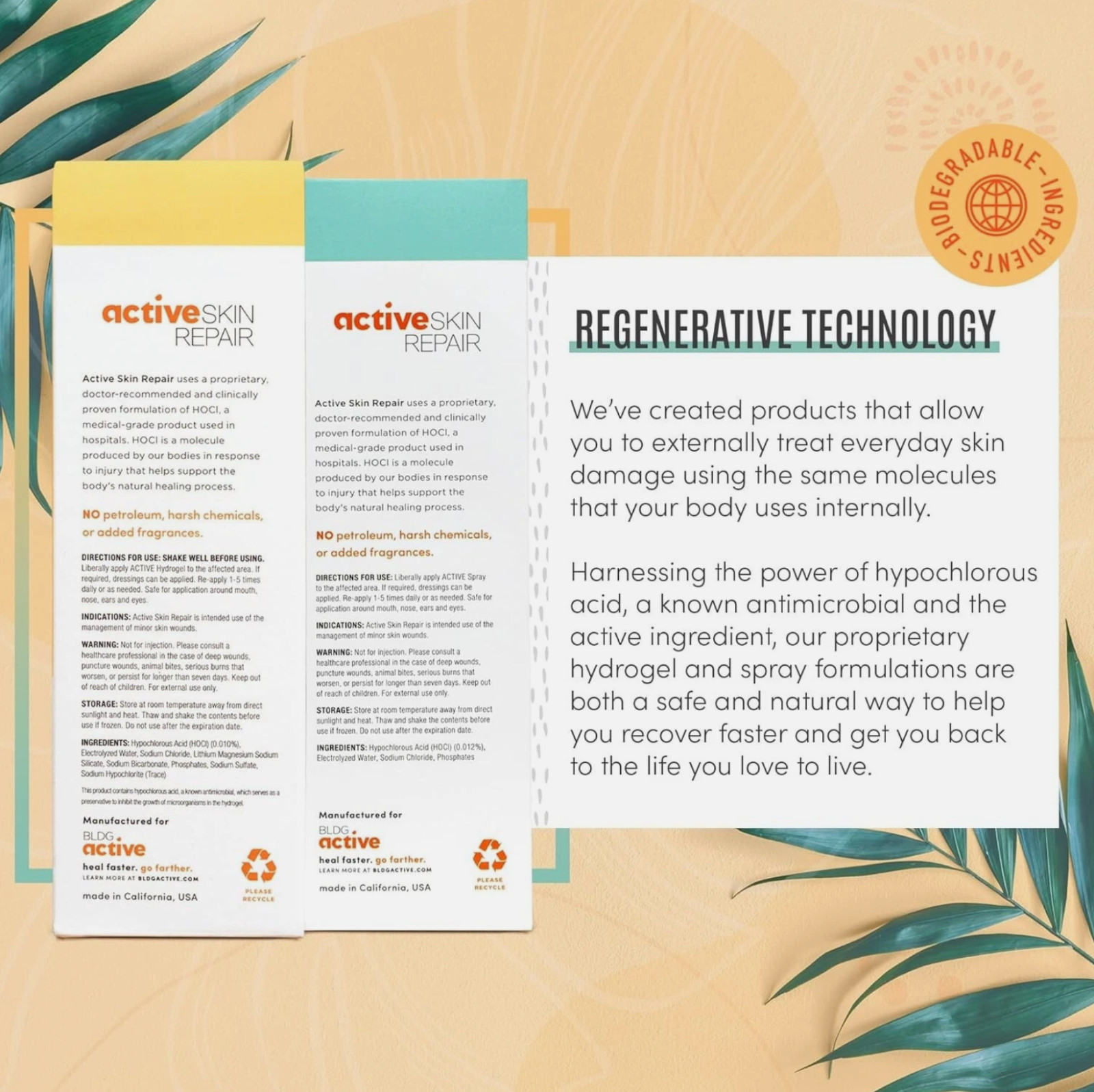 NEW Active Skin Repair Antimicrobial Hydrogel 3 oz Natural Healing Made in USA