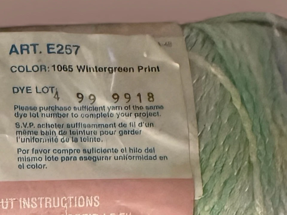 Hilo de bebé Red Heart vintage - Lote de 3 madejas - Metálico abigarrado - Cuna Foto 3 de 4