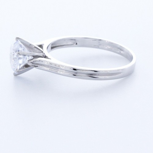 1.5CT Lab-Created Diamond D/VVS1 Round Cut 14K Gold Prong Classic Solitaire Ring - Picture 3 of 3
