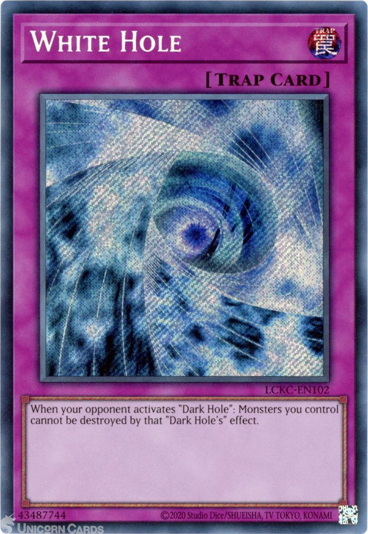 LCKC-EN102 White Hole : Secret Rare UNL Edition Mint YuGiOh Card