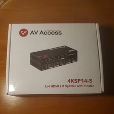 AV Access  1x4 HDMI 2.0 Splitter with Scaler 4KSP14-S 