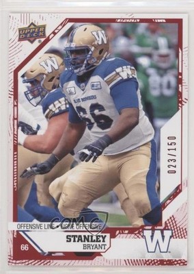 2019 Upper Deck CFL Red 23/150 Stanley Bryant #122 o1h