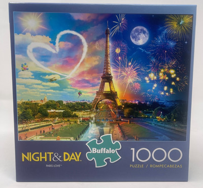 Buffalo Games Night & Day Paris Love By Lars Stewart 1000 Piece Puzzle