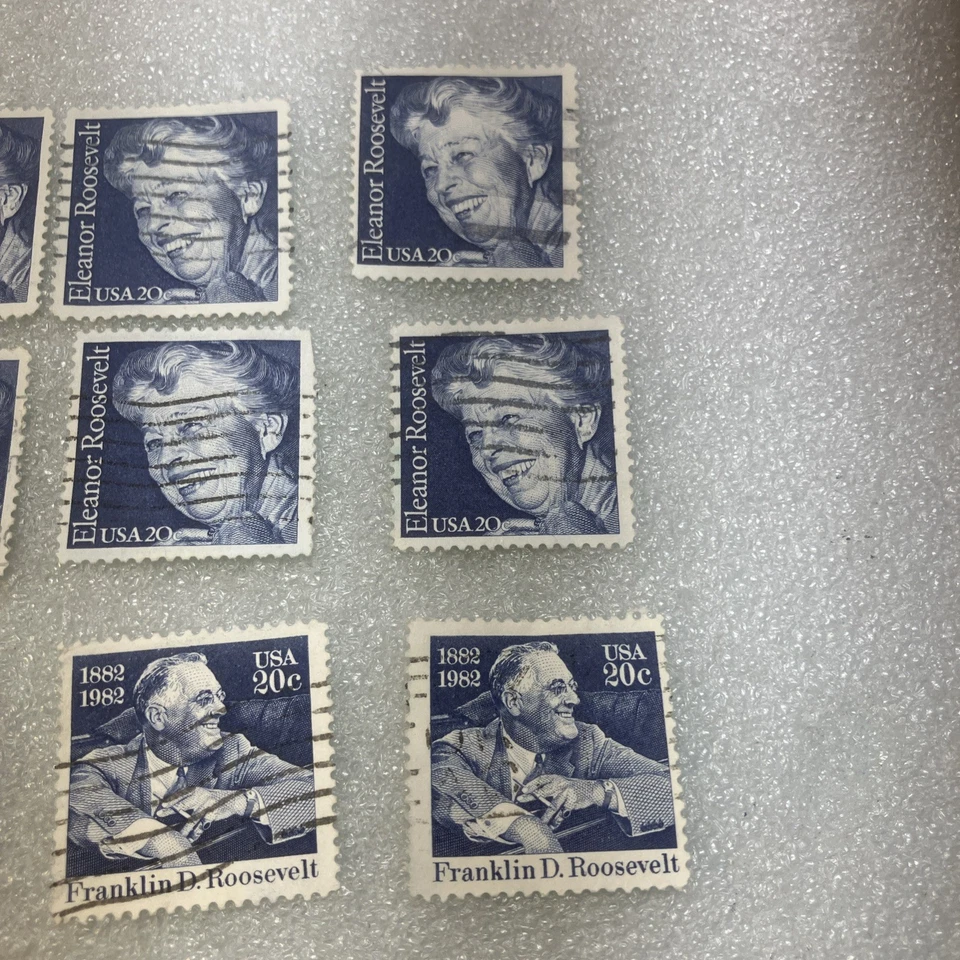 9 USED 1984 Eleanor Roosevelt Stamps, Sc. # 2105+ 4 FDR Stamps Sc. # 1950; DEAL! - Image 4 of 4