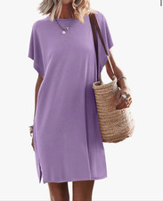 Amazon Brand Summer T-Shirt Dress Purple Size L NWT