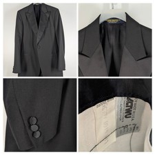 Brooks Brothers Vintage Tuxedo Satin Lapel Unionmade USA 40 L Black Blazer NYC