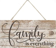 Family is Everything Rustic Wooden Plank Sign 5 x 10 Inches(BW741)