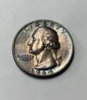 Beautifully Toned 1964 D Silver Washington Quarter. Natural. KM#164 See Photos.