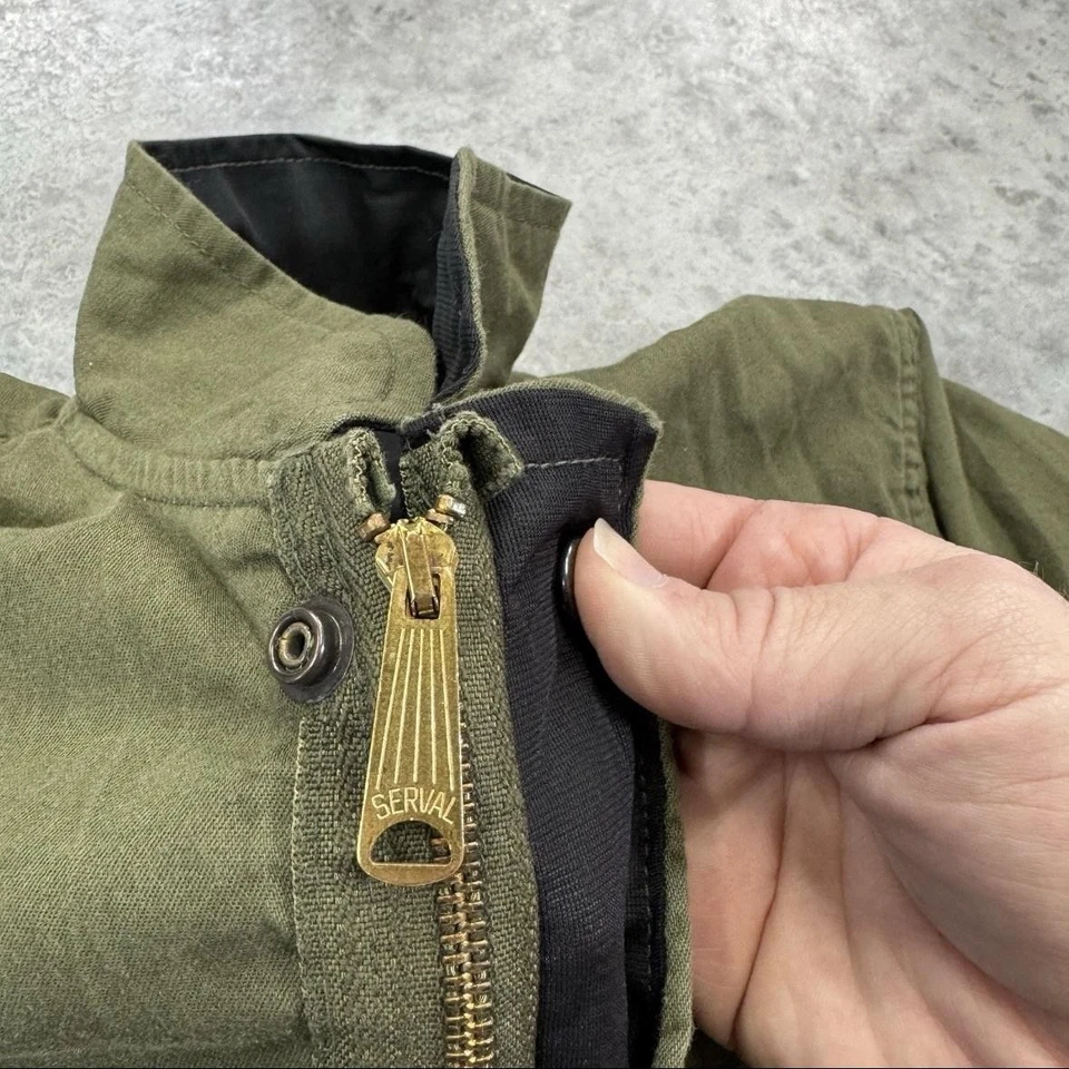 Vintage US Military Chemical Protective Jacket Mens Small Green Field 70s - Image 4 of 4