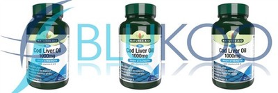 Natures Aid Lebertran hochfest 1000mg - 90 Kapseln (3er Pack)