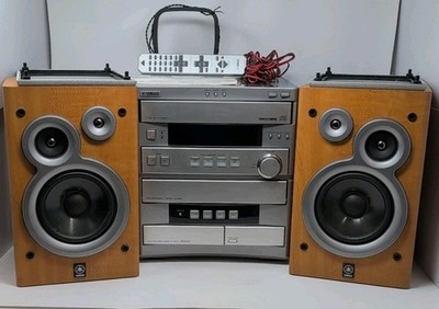 Used Yamaha GX-505 Mini Component System Plus Speakers w/Remote Manual & Antenna