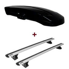 Dachbox Thule Vector L + Dachträger Thule WingBar EVO für Jeep Compass Typ MK49