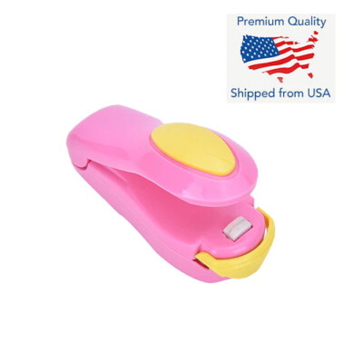 Mini Heat Sealing Machine Impulse Sealer Seal Tool Packing Plastic Bag - Pink