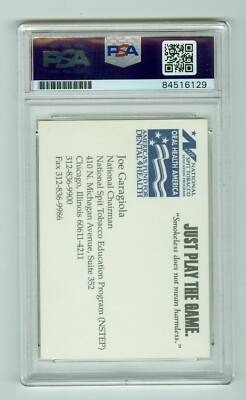 national spit tobacco education program Joe Garagiola Oral Health America Business Card PSA/DNA Encased Autograph