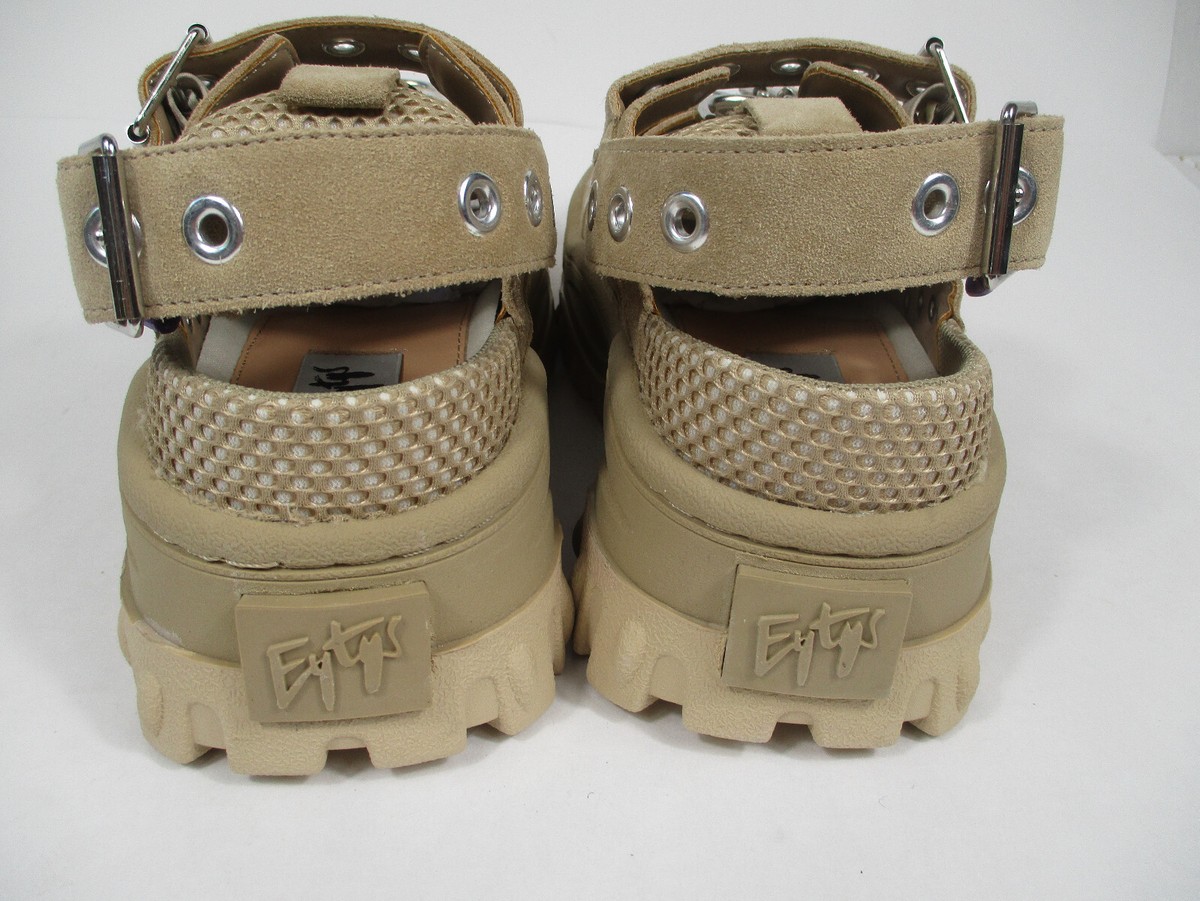NIB EYTYS Athena Dune Suede Sandals Sz Sz 40 Metal Detail