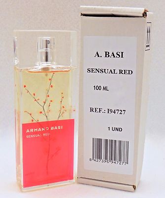 ARMAND BASI SENSUAL RED FOR WOMEN EAU DE TOILETTE SPRAY 100 ML / 3.4 OZ. NEW (T)