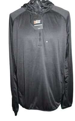 HERREN LANGARMSHIRT SCHWARZ MEILAN RUKKA LAUFSHIRT SPORTSHIRT 979812 KAPUZE  3XL